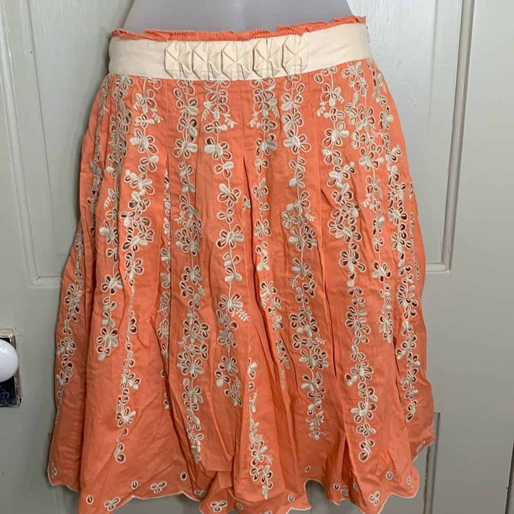 ElieTahari Eyelet Skirt